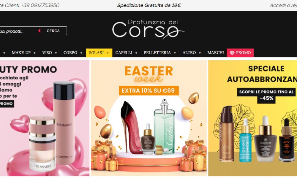 Profumeria del Corso: i migliori profumi e prodotti cosmetici a portata di  click