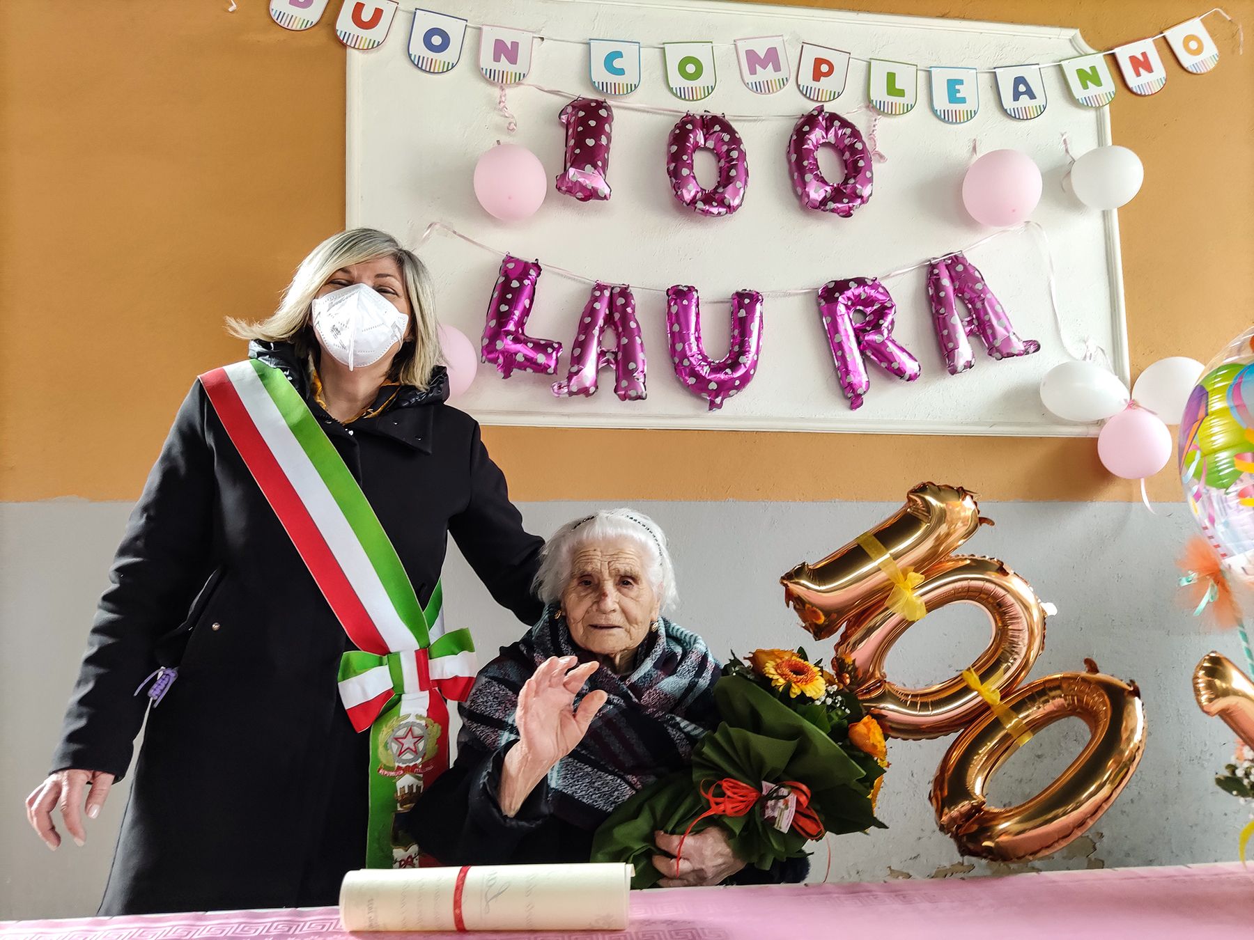 Laura Schiboni di Cisterna compie 100 anni