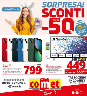 Volantino Comet Sconti al 50%