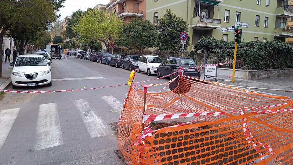 Voragine via dei Colli Portuensi