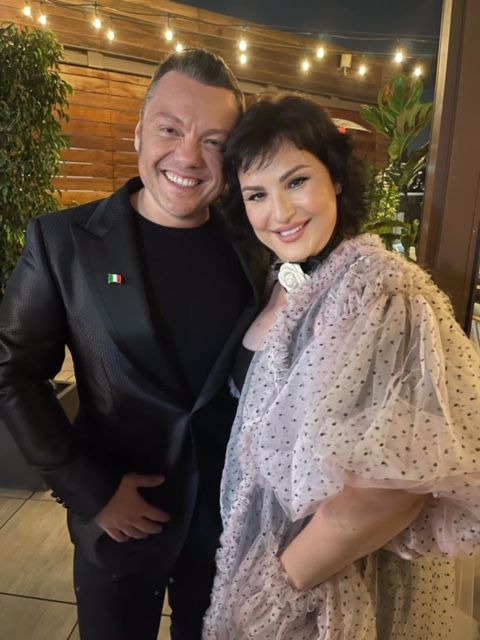 Barbara Pollastrini con Tiziano Ferro