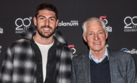 Foto di Ignazio e Francesco Moser oggi ospiti di Serena Bortone