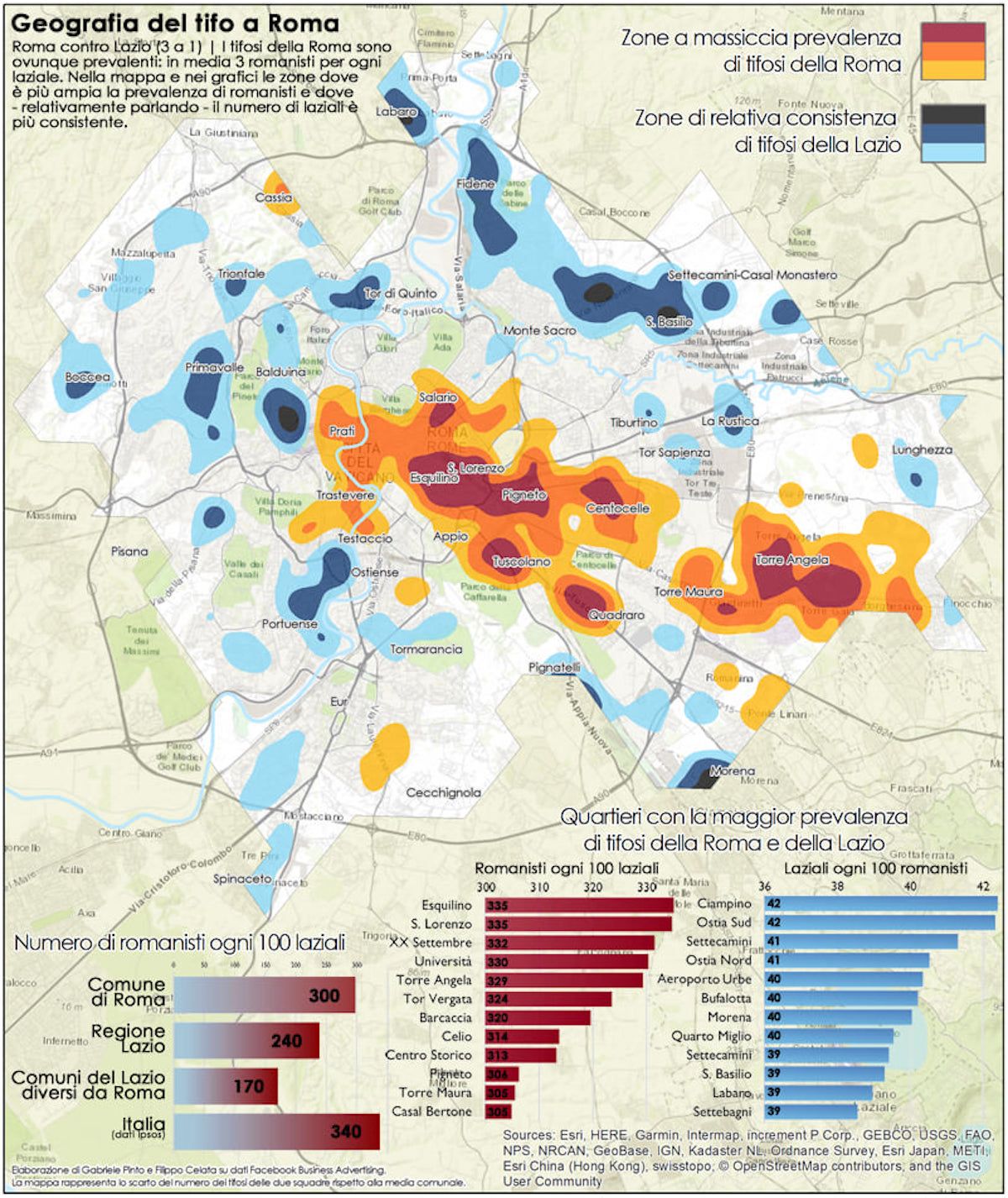 mappa del tifo a Roma