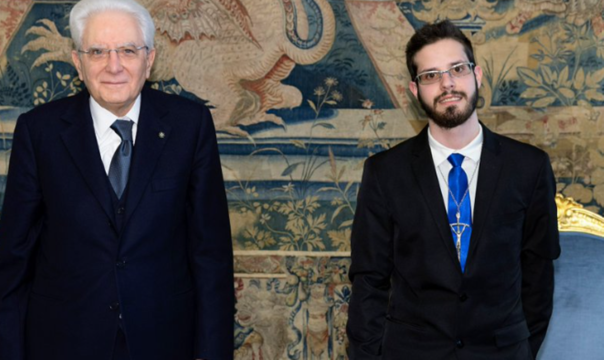 Michael Lemma con Sergio Mattarella