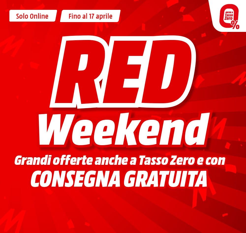 red weekend promozione volantino mediaworld