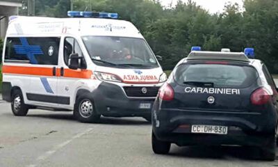 Carabinieri ambulanza intervenuti presso l'ospedale dono svizzero di Formia per l'aggressione al medico