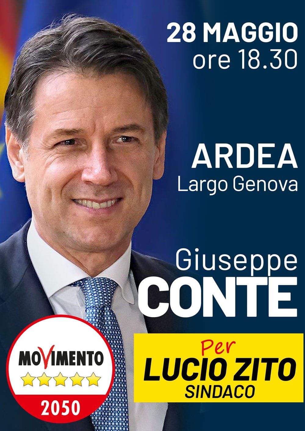 Amministrative 2022, l’ex Premier Giuseppe Conte ad Ardea per sostenere Zito