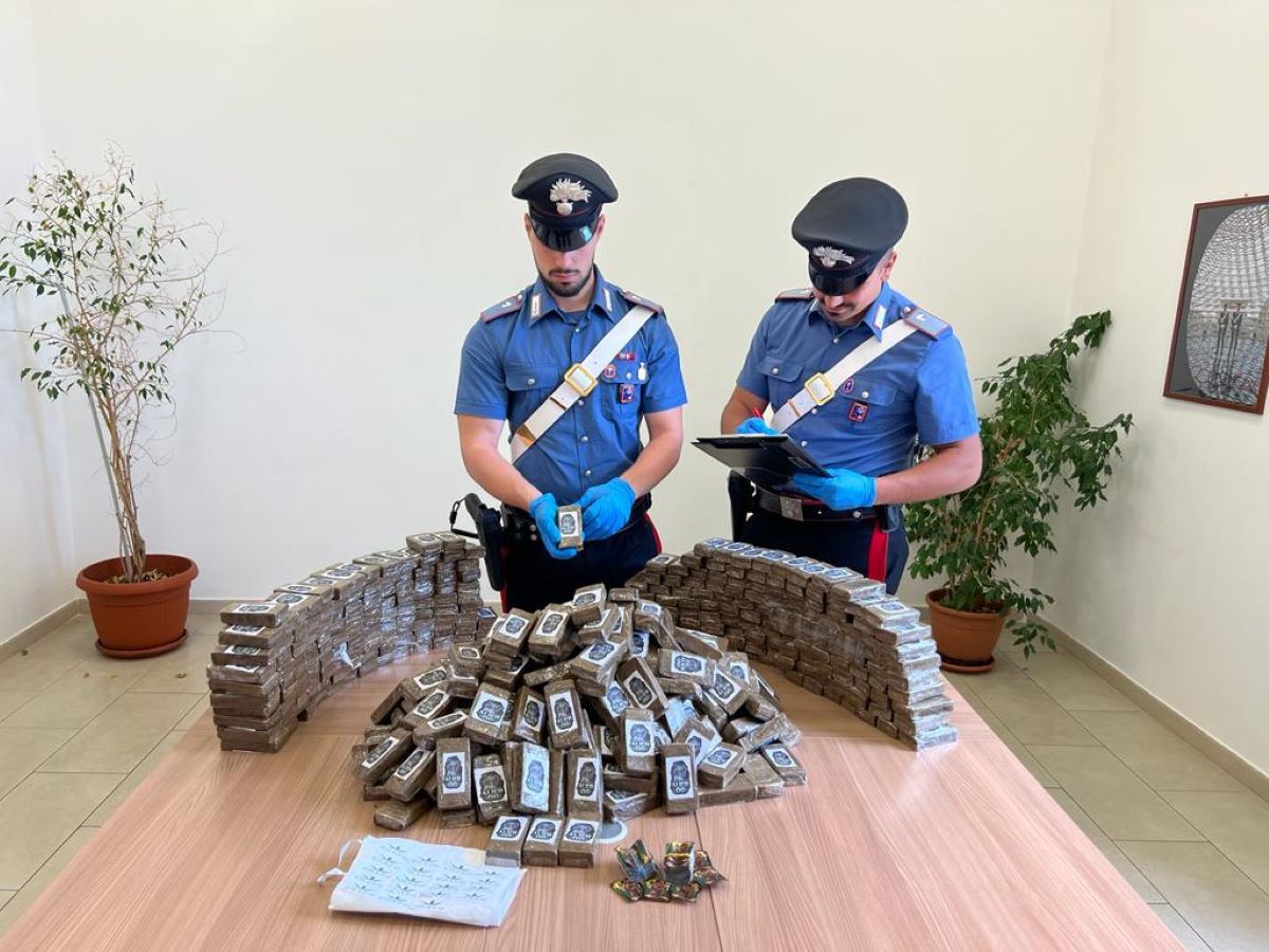 La droga sequestrata dai Carabinieri a ROma