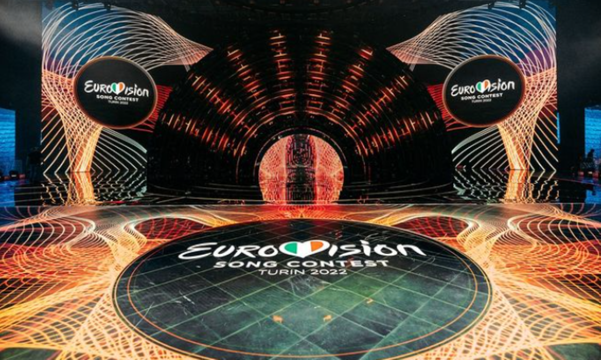 Il palco dell'Eurovision pronto ad accogliere i cantanti della seconda semifinale