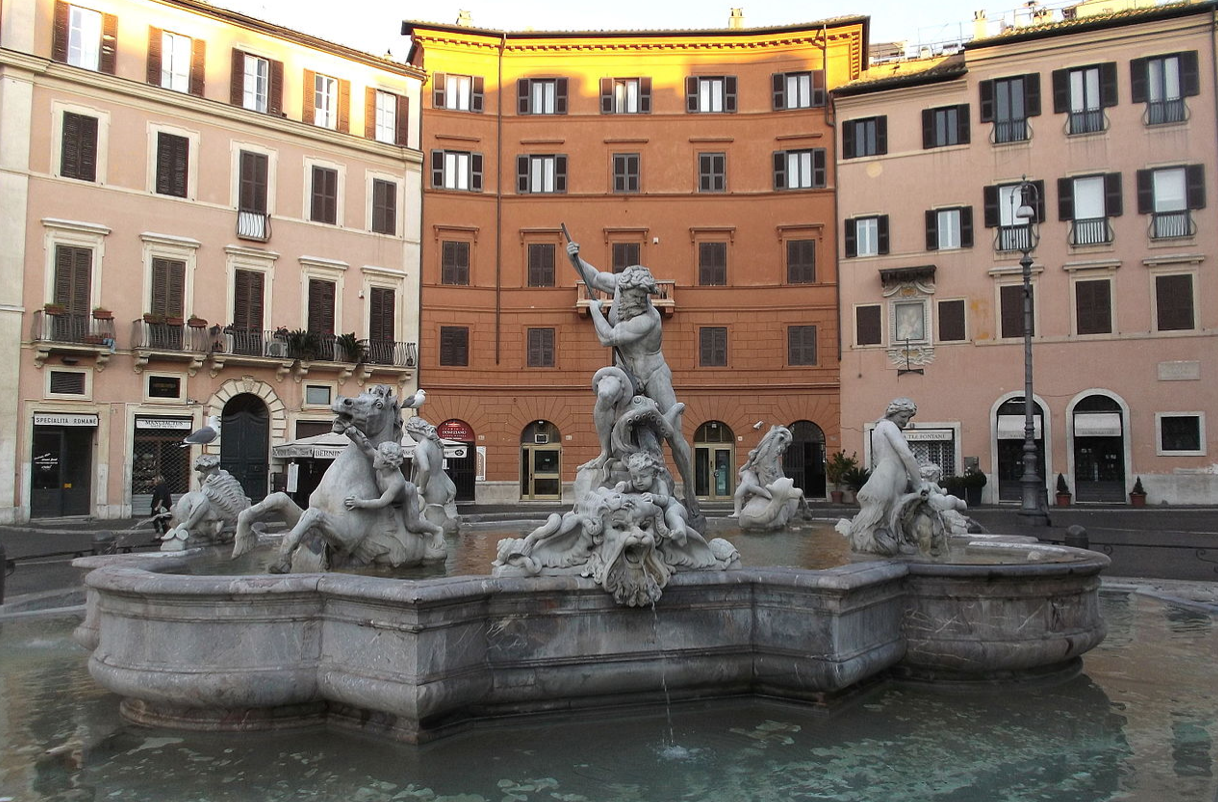 Fontana del Nettuno a Piazza Navona