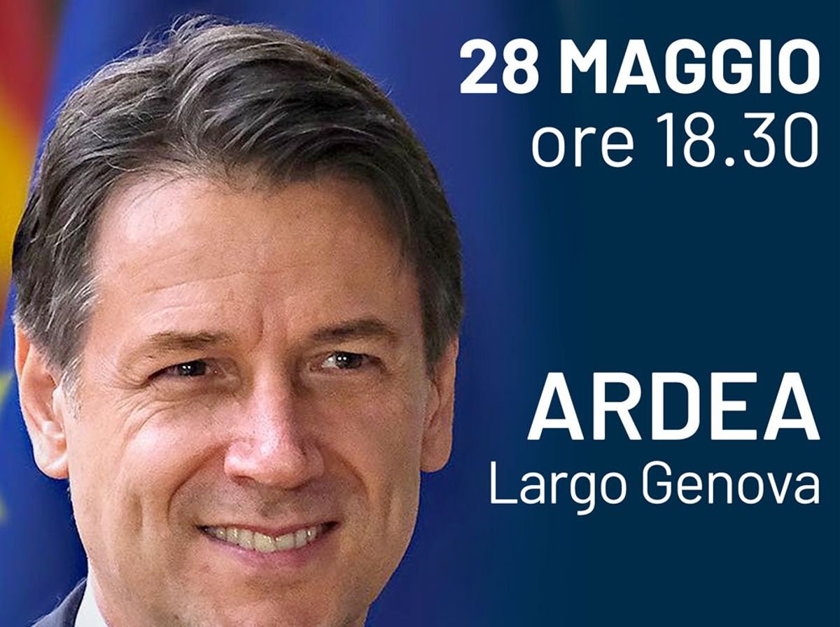 Giuseppe Conte ad Ardea per Lucio Zito