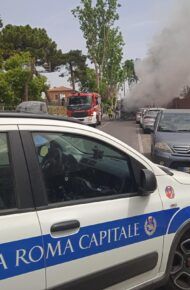 L'autobus andato a fuoco sulla Salaria