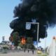 Incendio a Monterotondo nel capannone industriale che produce vernici