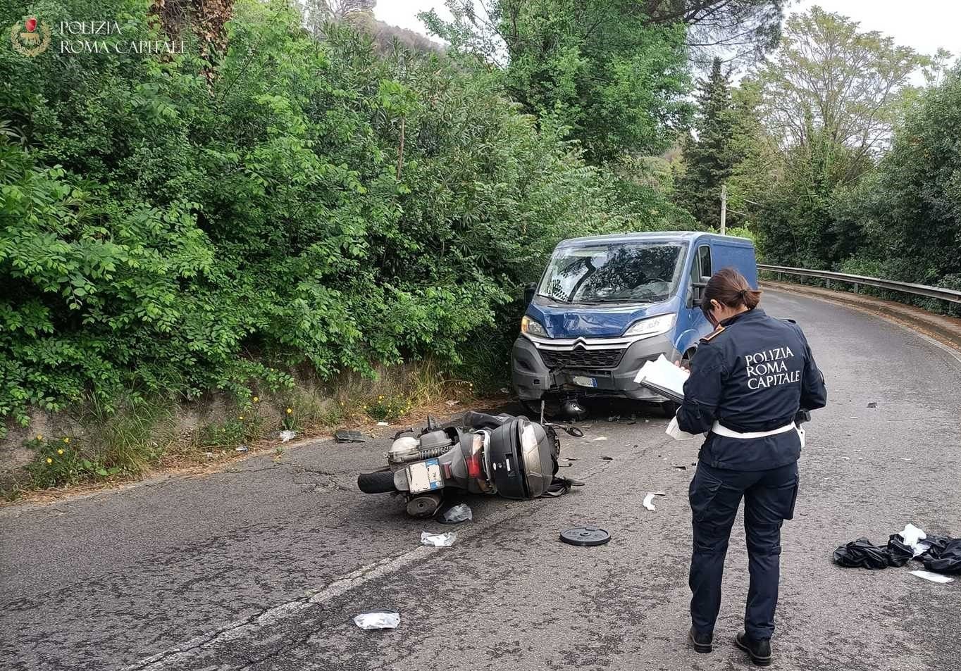 incidente viale dei Cavalieri di Vittorio Veneto