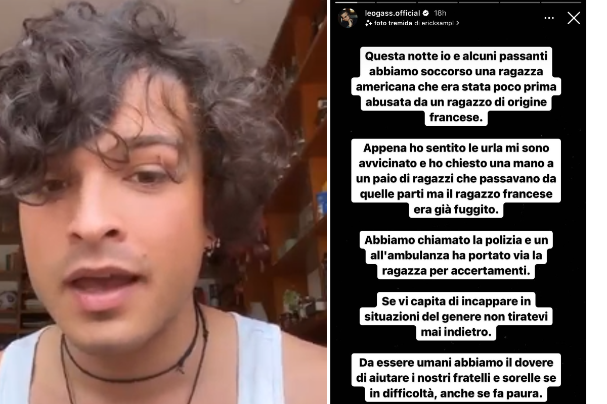 Leo gassman racconta di aver soccorso una ragazza stuprata a Roma