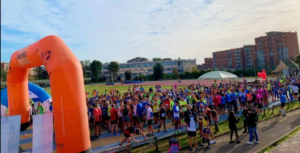 persone che partecipano ad una maratona a Latina