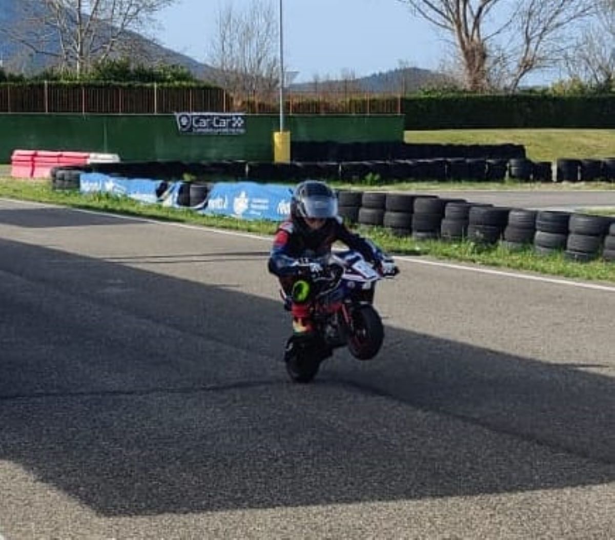 Flavio La Rocca in sella alla sua moto