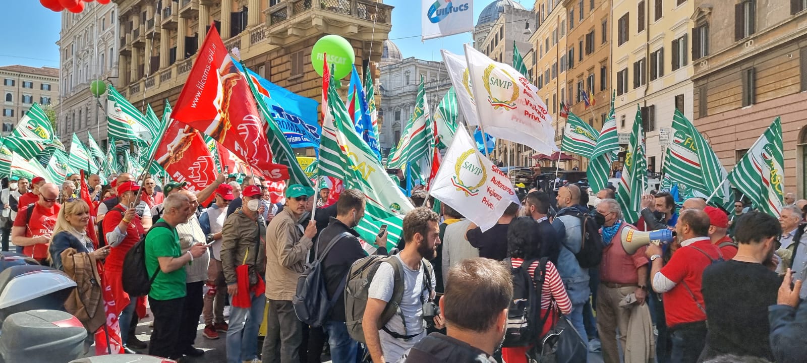 Protesta vigilanza privata Sindacato Savip oggi a Roma