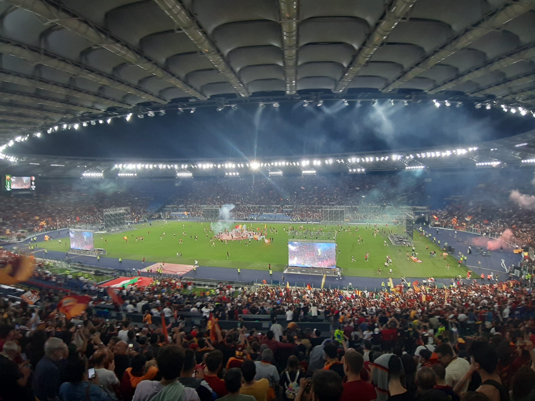 Stadio olimpico, partita Coppa Italia Roma-Genoa