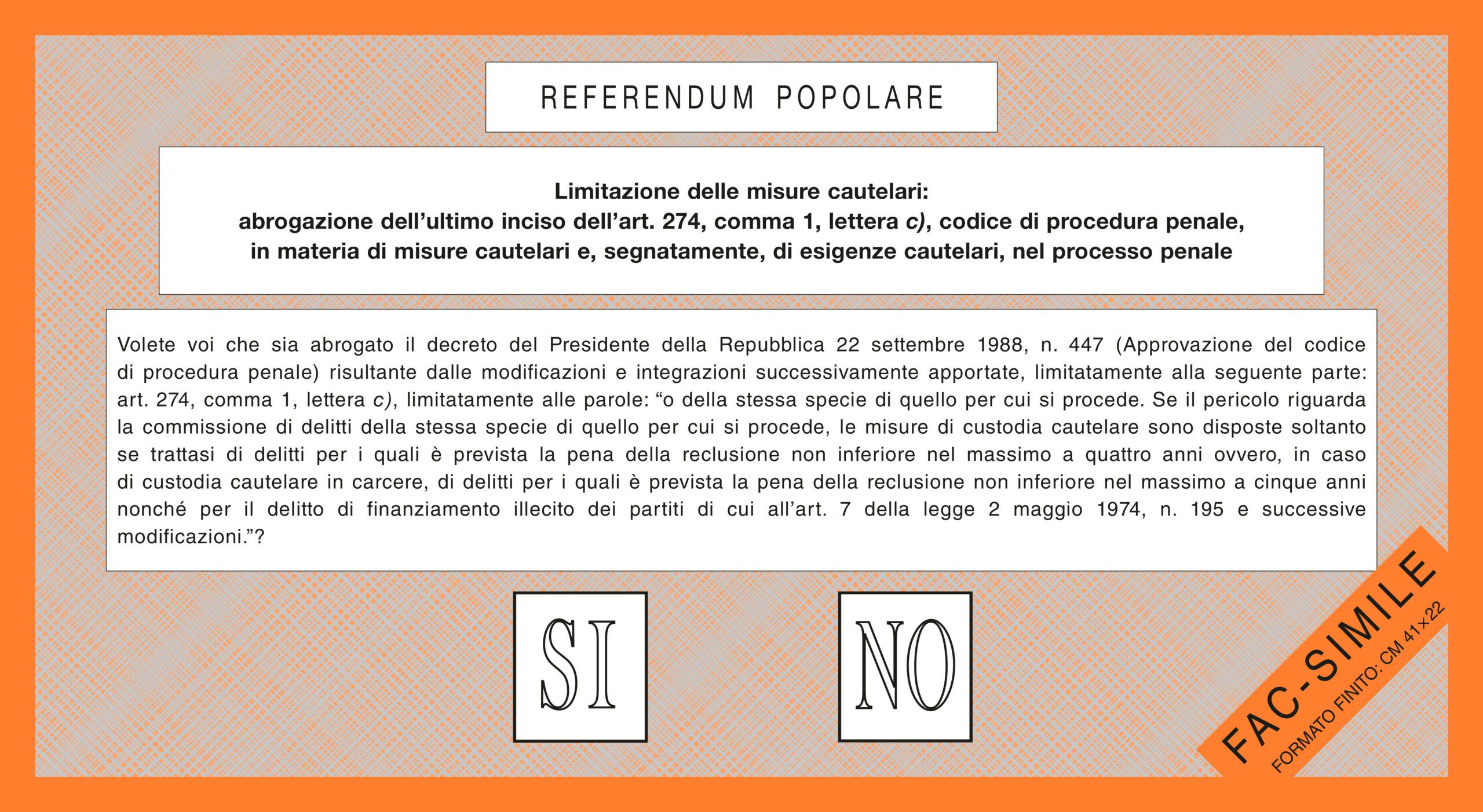 Referendum 12 giugno 2022 fac simile scheda