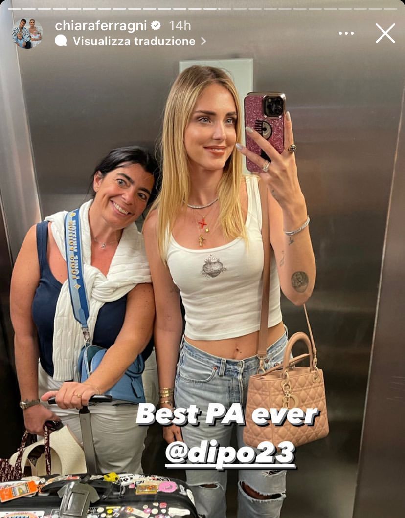 Chiara Ferragni e la sua assistente