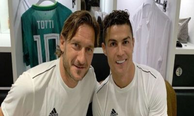 Francesco Totti e Cristiano Ronaldo