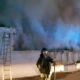 Incendio nel centro servizi cine tv roma