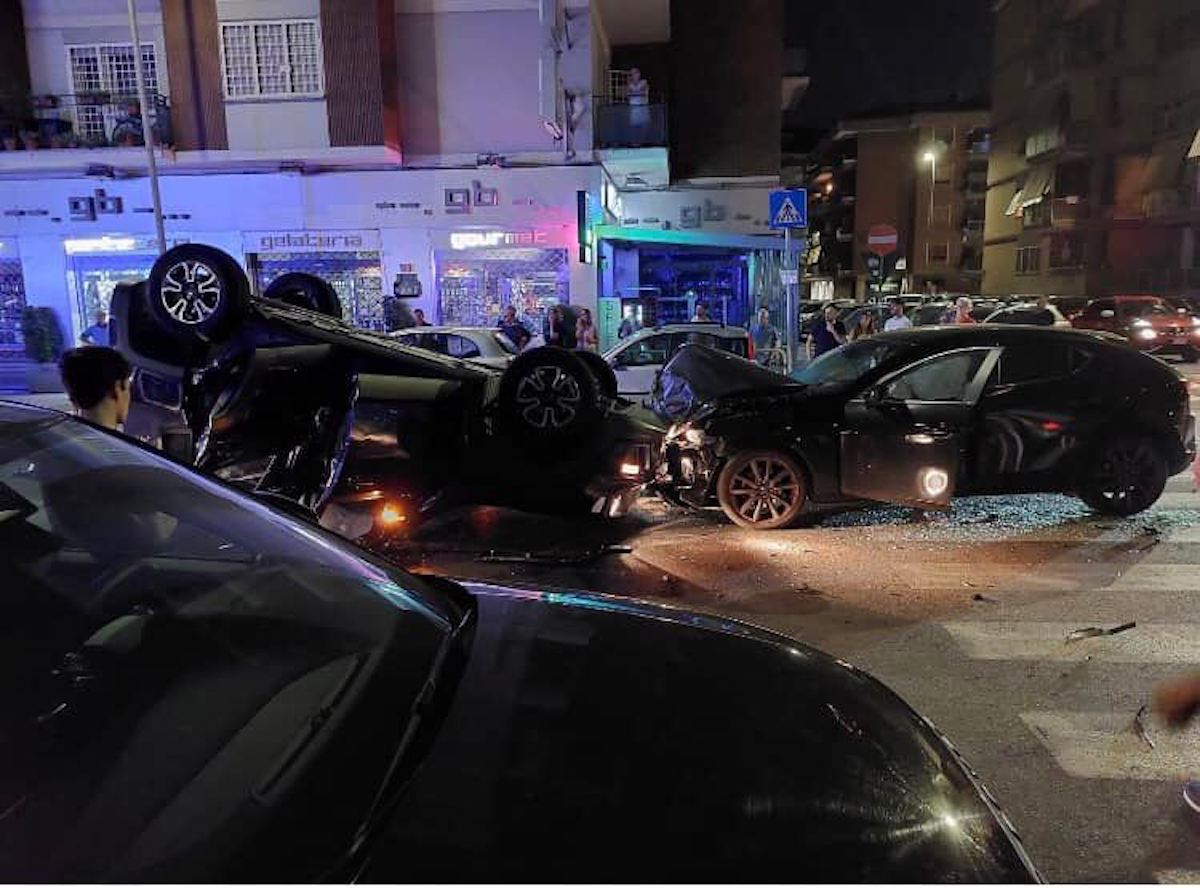 Incidente in via conca D'Oro: due uomini sono rimasti feriti