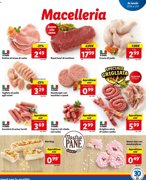 Macelleria Lidl offerta