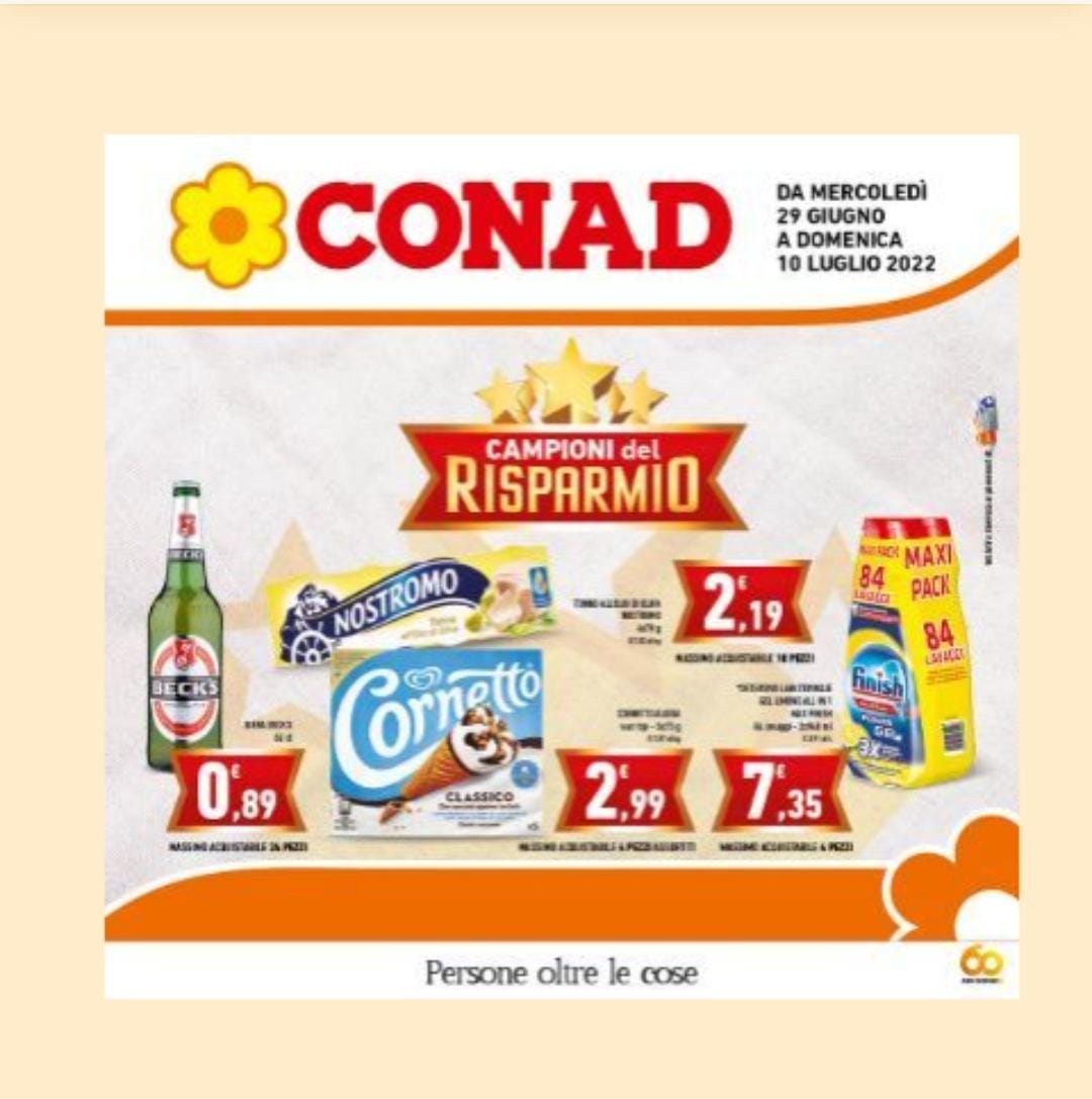 Volantino Conad 'Campioni del Risparmio'