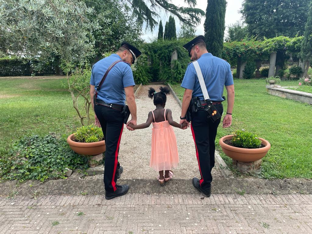 Bambina ritrovata dai Carabinieri a Roma