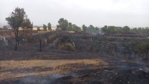 incendio Pomezia valle caia Eternit