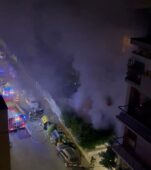 Incendio in via Seneca a Roma