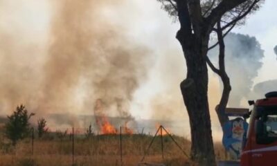 incendio roma bufalotta strada chiusa 200 persone evacuate
