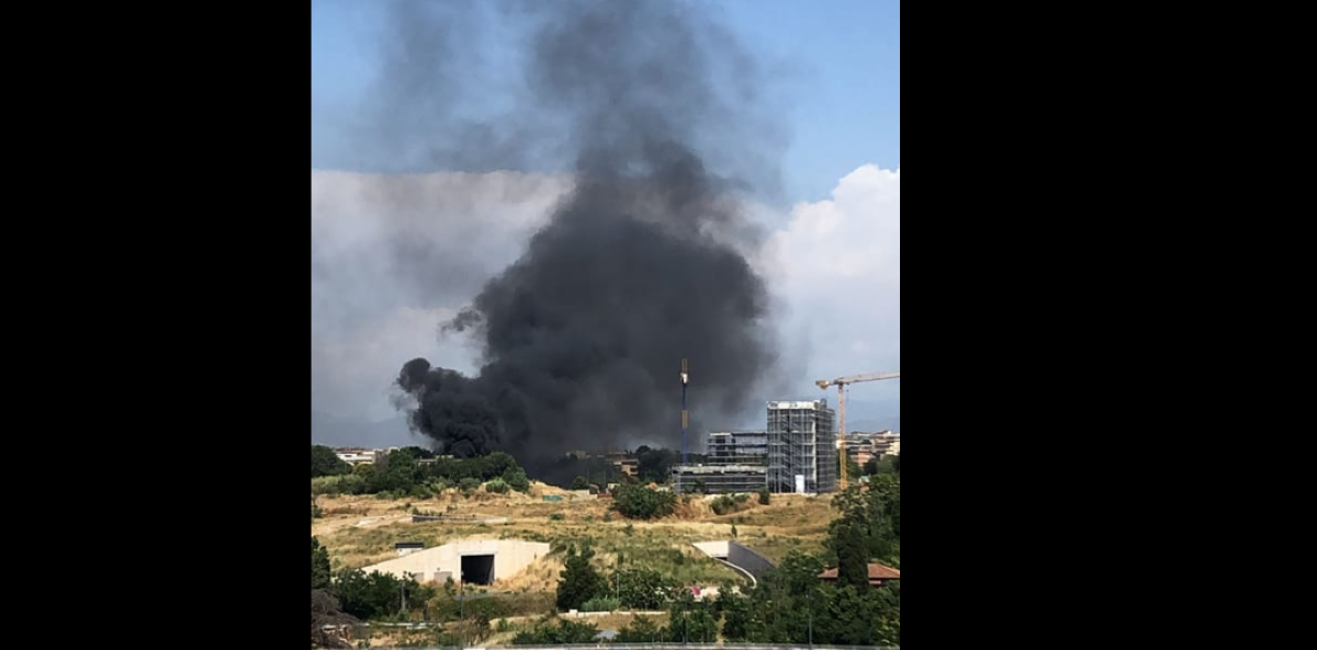 Incendio di ora in zona Quintiliani