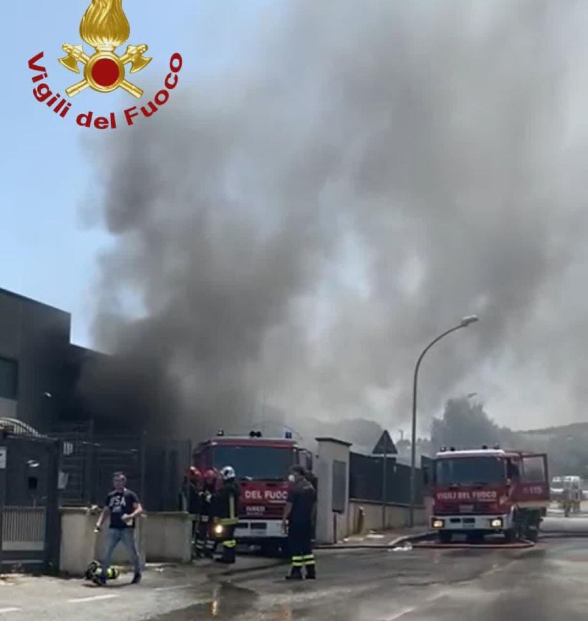 Incendio di oggi a San Cesareo