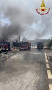 Incendio di oggi a San Cesareo