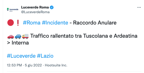 incidente Grande Raccordo Anulare