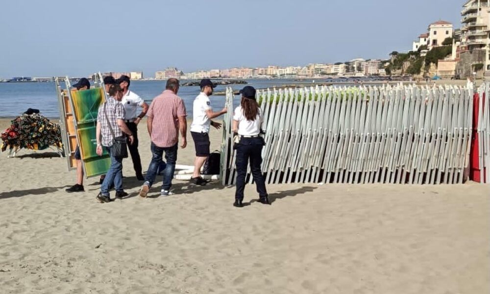 Il sequestro sulla spiaggia a Nettuno