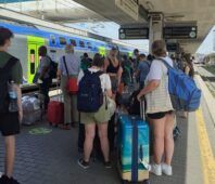 traffio rallentato tratta Fiumicino Aeroporto