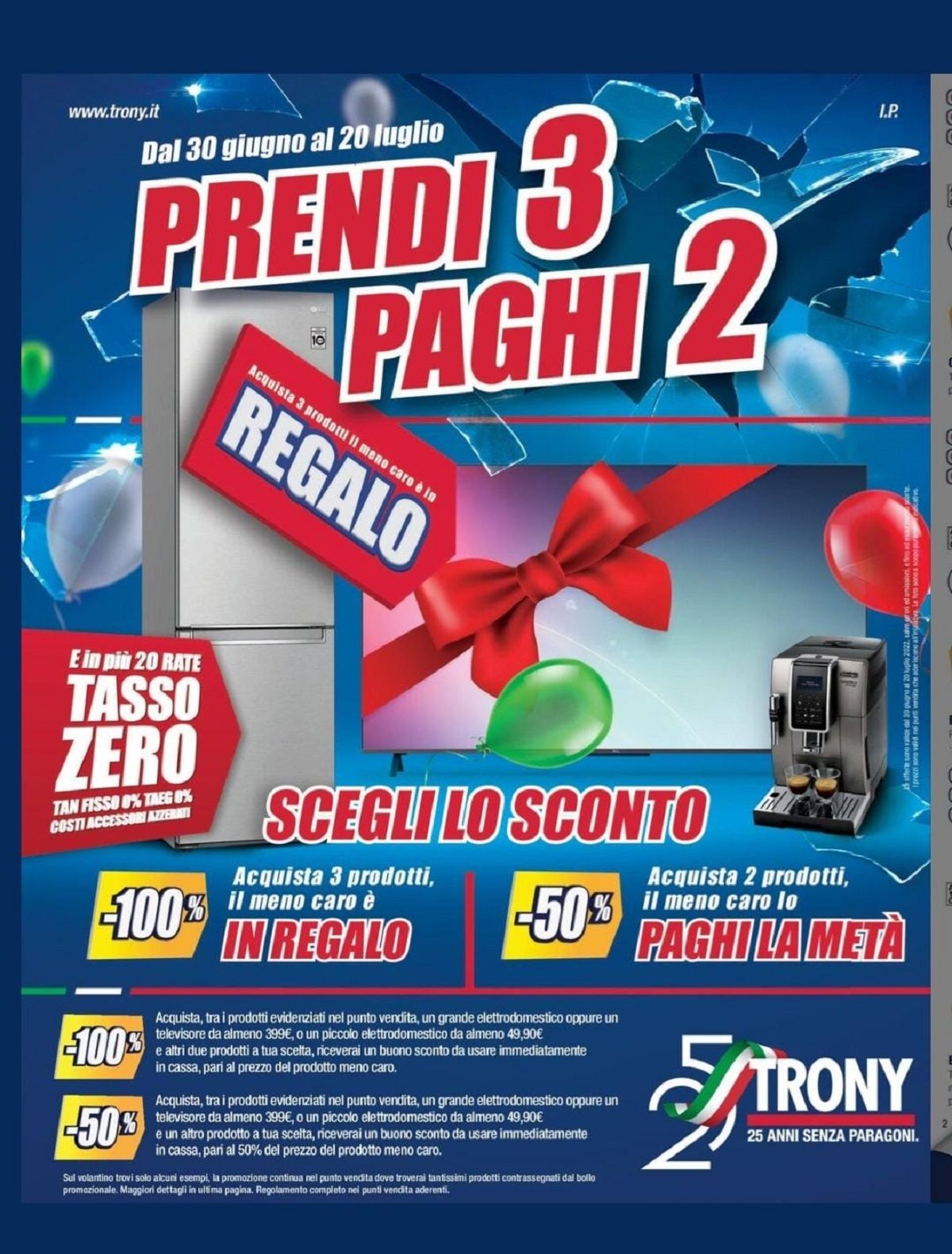 Volantino Trony Prendi 3 paghi 2