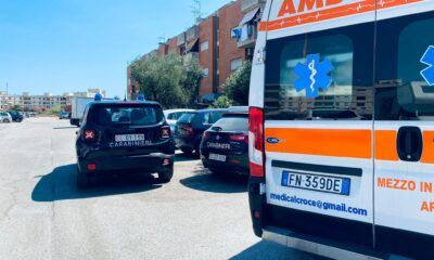 Carabinieri ambulanza per l'aggressione a Roma Anagnina del cassiere