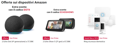 Alcuni dei prodotti in offerta su Amazon