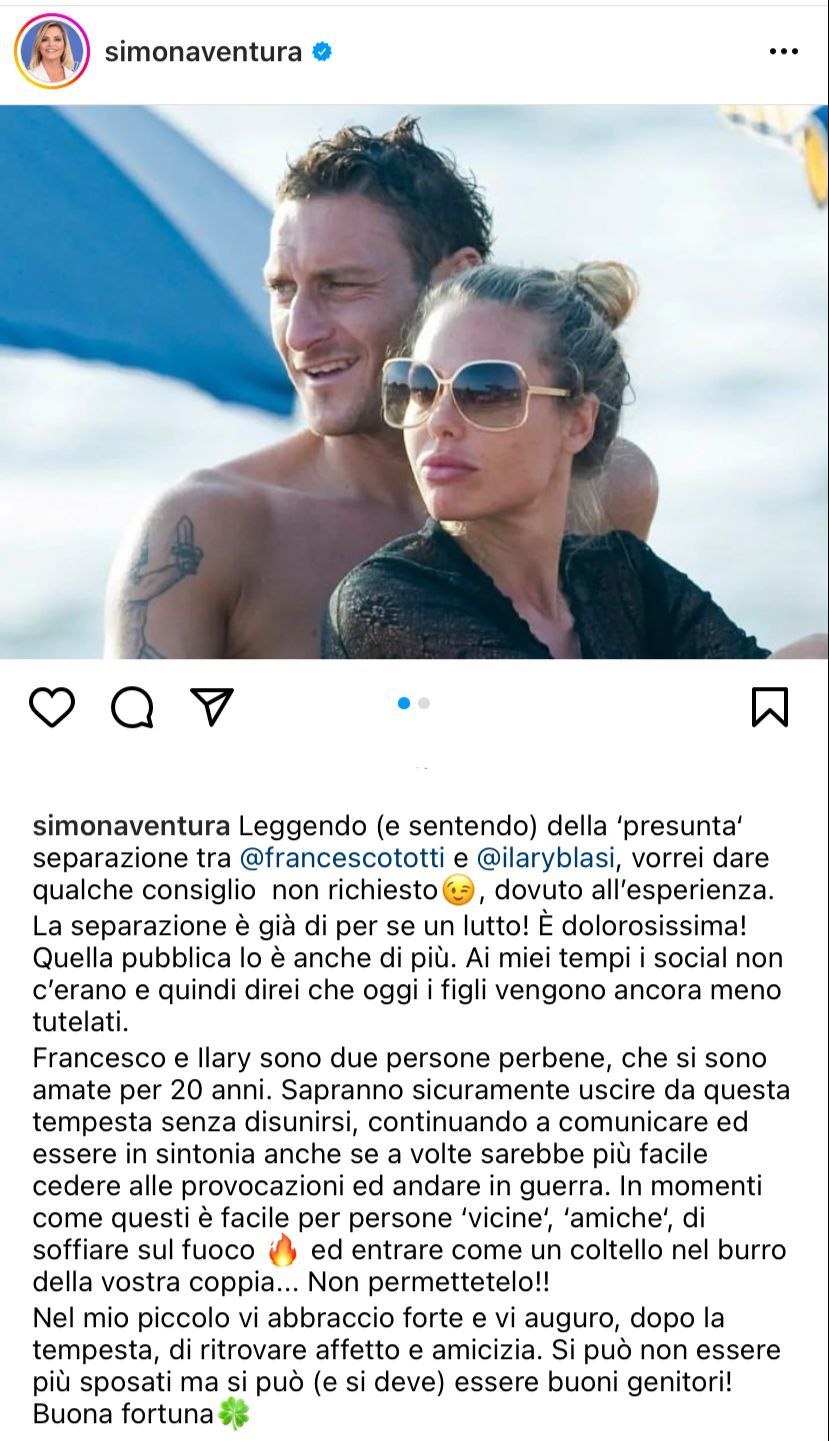 Francesco Totti e Ilary BlasyV