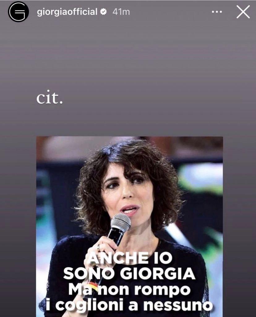 Giorgia contro la Meloni