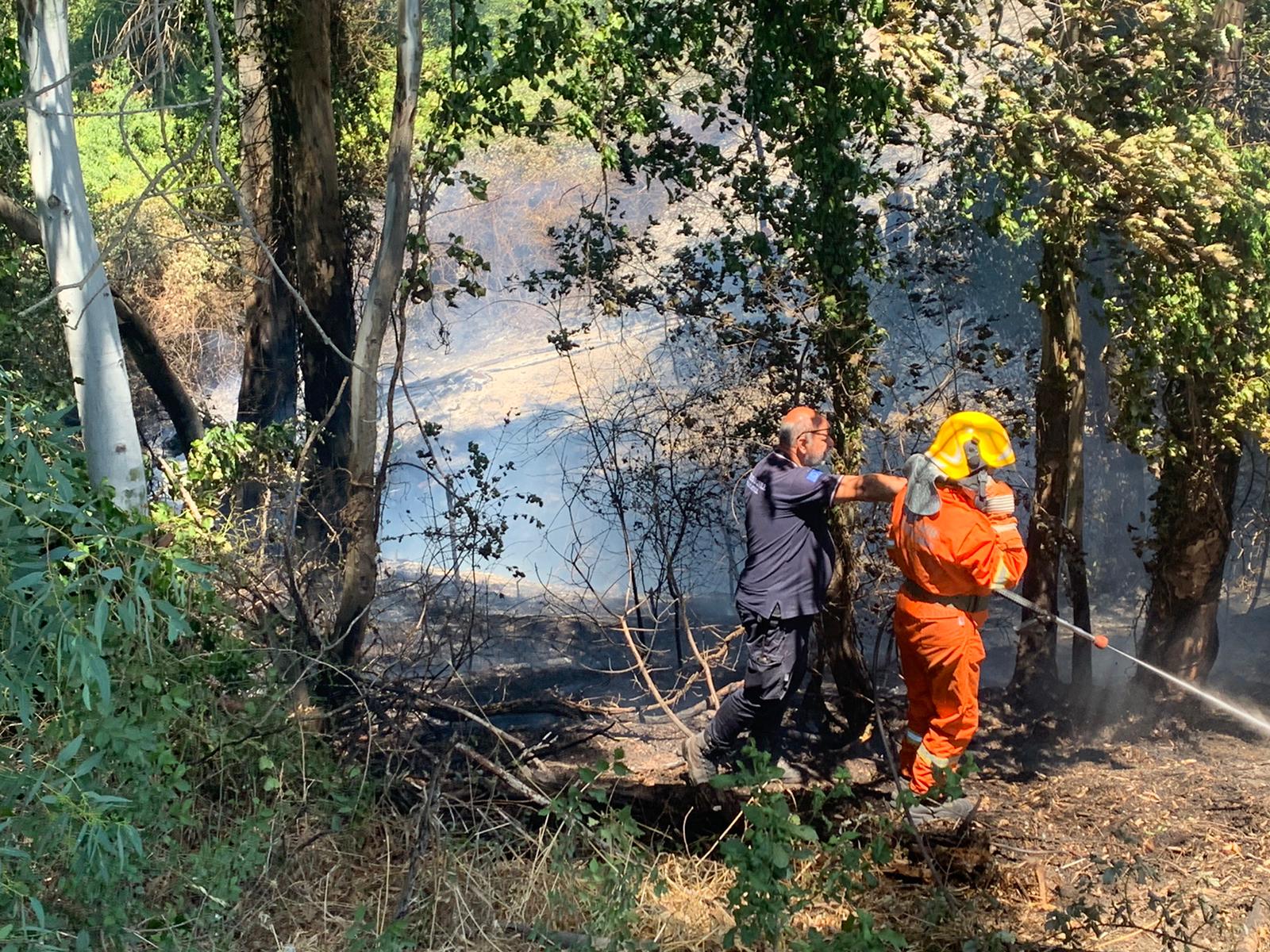 incendio Castel di Guido