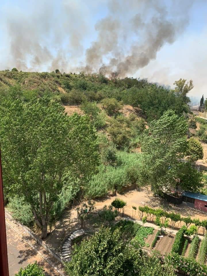 Incendio in via Pineta Sacchetti