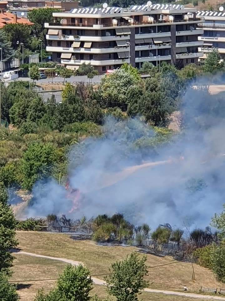 Incendio oggi in zona Fidene- Serpentara