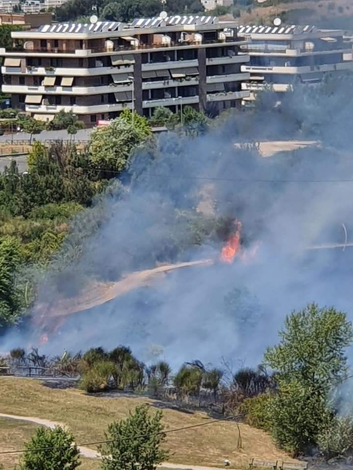 Ancora un incendio a Roma: fiamme in zona Serpentara