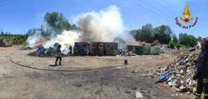 Incendio in via del Foro Italico